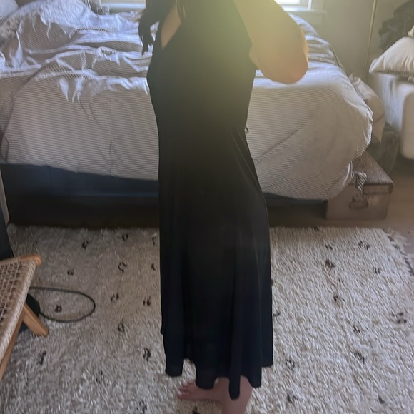 Aritzia Black Button Down Dress - Picture 3 of 10